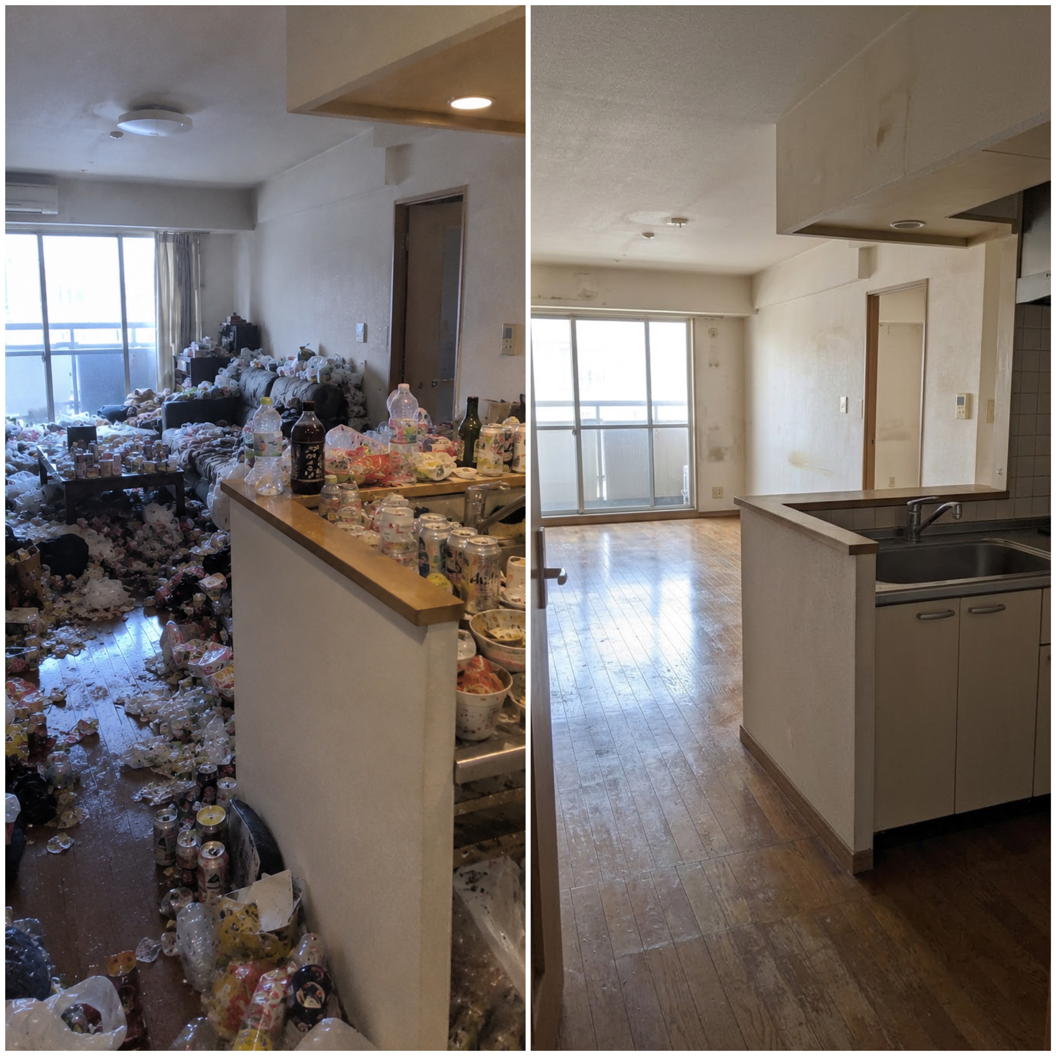 大阪市　ゴミ屋敷・突然死特殊清掃　(3LDK)